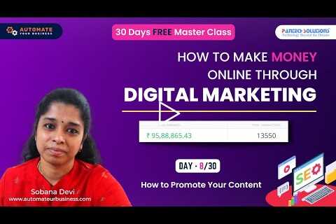 FREE Digital Marketing Master Class - Day 8/30  | Sobana Devi