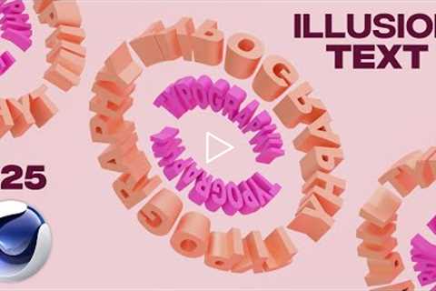 CINEMA 4D TUTORIAL || Illusion 3D Typography || C4D TUTORIAL