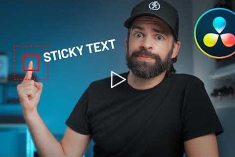 How to STICK TEXT to a Moving Object FAST! | DaVinci Resolve 18 Tracking Tutorial