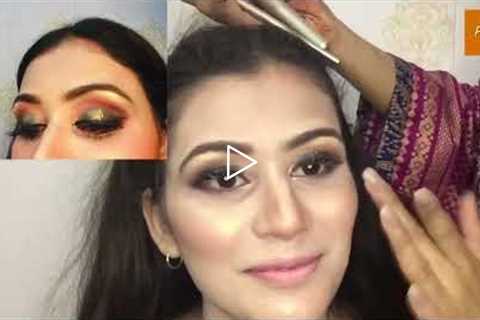 Easy makeup tutorial for beginners | Green smokey eyes | How to enhance eyes