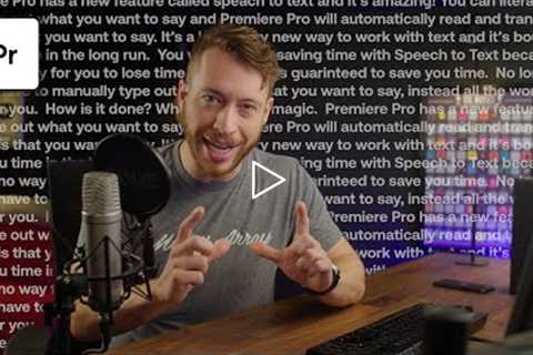 How To Animate And Use Premiere Pro Speech To Text Captions