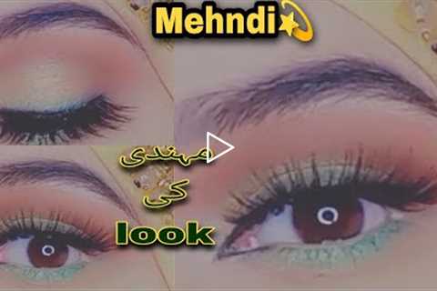 Traditional pakistani Mehndi bride eye makeup tutorial | Kashee inspired mehndi eye makeup by kanwal