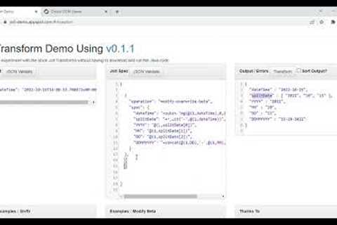 Convert Date format | how to use substring, split and  concat method in Jolt