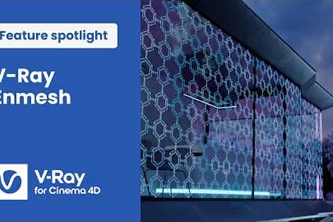 V-Ray 6 for Cinema 4D — Tiling geometry patterns across objects with V-Ray Enmesh