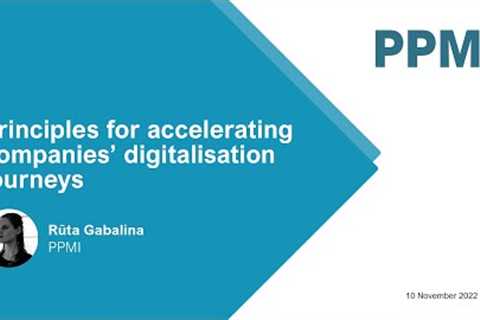 Principles for accelerating companies'''' digitalisation journeys | SME Digitalisation | Workshop