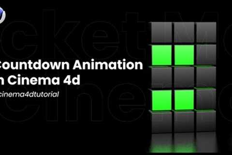 Count Down Animation In Cinema 4d - Cinema 4d Tutorial.