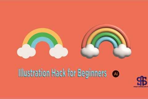 2D to 3D Illustration Hack for Beginners | Adobe Illustrator