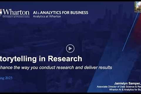 Storytelling In Research Webinar - 2023