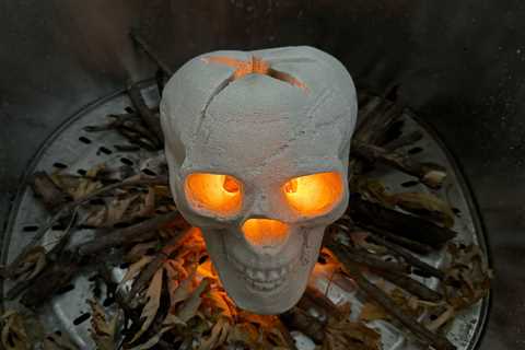 If You’re Hosting a Halloween Party, You Need This Fire Pit Skull ASAP