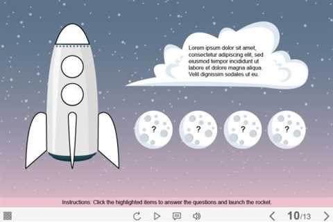 Building Spaceship Quiz — Free Captivate 2019 Template